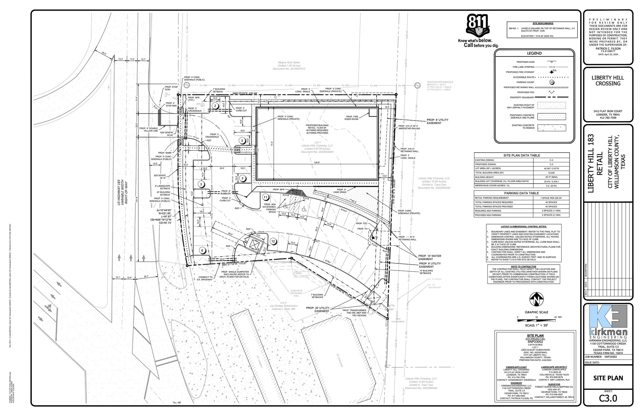 40 N Highway 183, Liberty Hill, TX à louer Plan de site– Image 1 sur 3