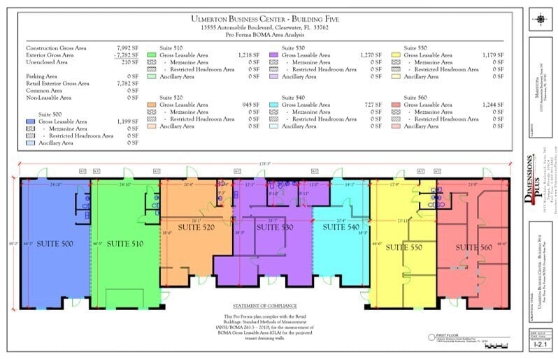 13555 Automobile Blvd, Clearwater, FL à louer Plan d’étage– Image 1 sur 1