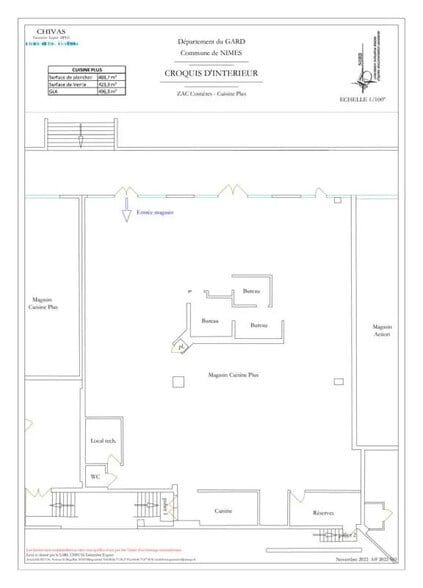 Local commercial dans Nîmes à louer - Plan d’étage – Image 2 sur 2