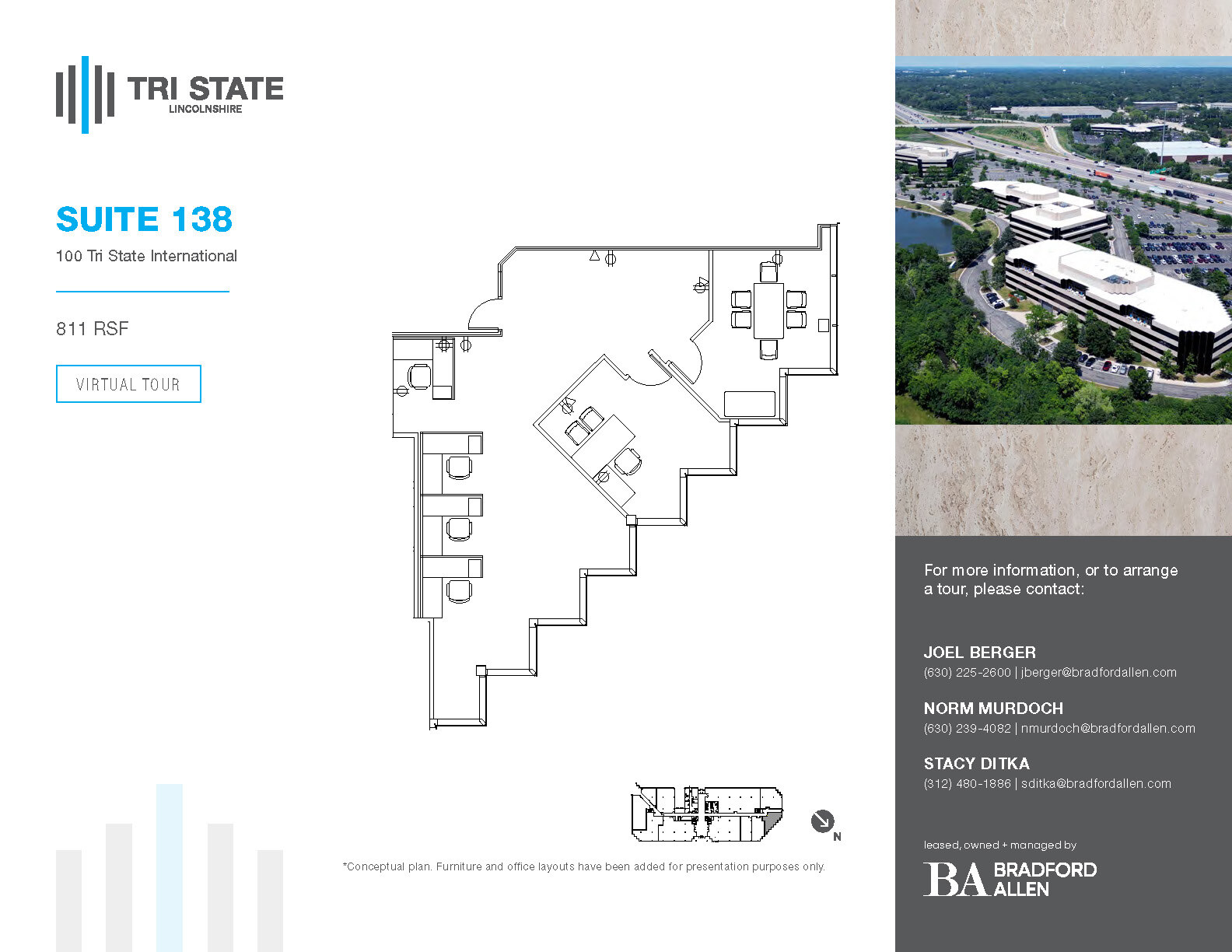 300 Tri State International, Lincolnshire, IL à louer Plan d’étage– Image 1 sur 1