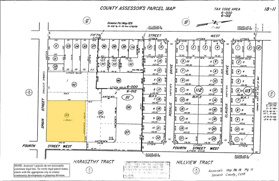 400 W Spain St, Sonoma, CA à vendre - Plan cadastral – Image 2 sur 2