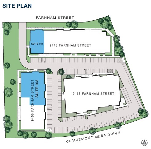 9445 Farnham St, San Diego, CA à louer Plan de site– Image 1 sur 2