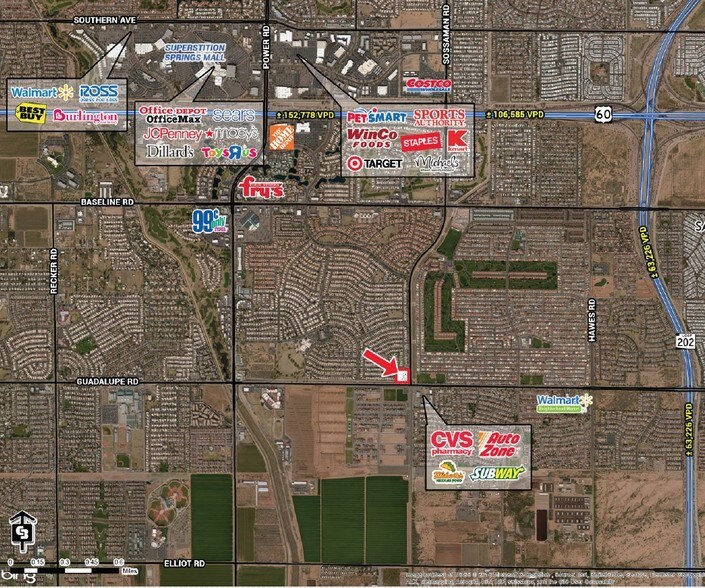 NWC Sossaman & Guadalupe Rd, Mesa, AZ à vendre - Aérien – Image 2 sur 2