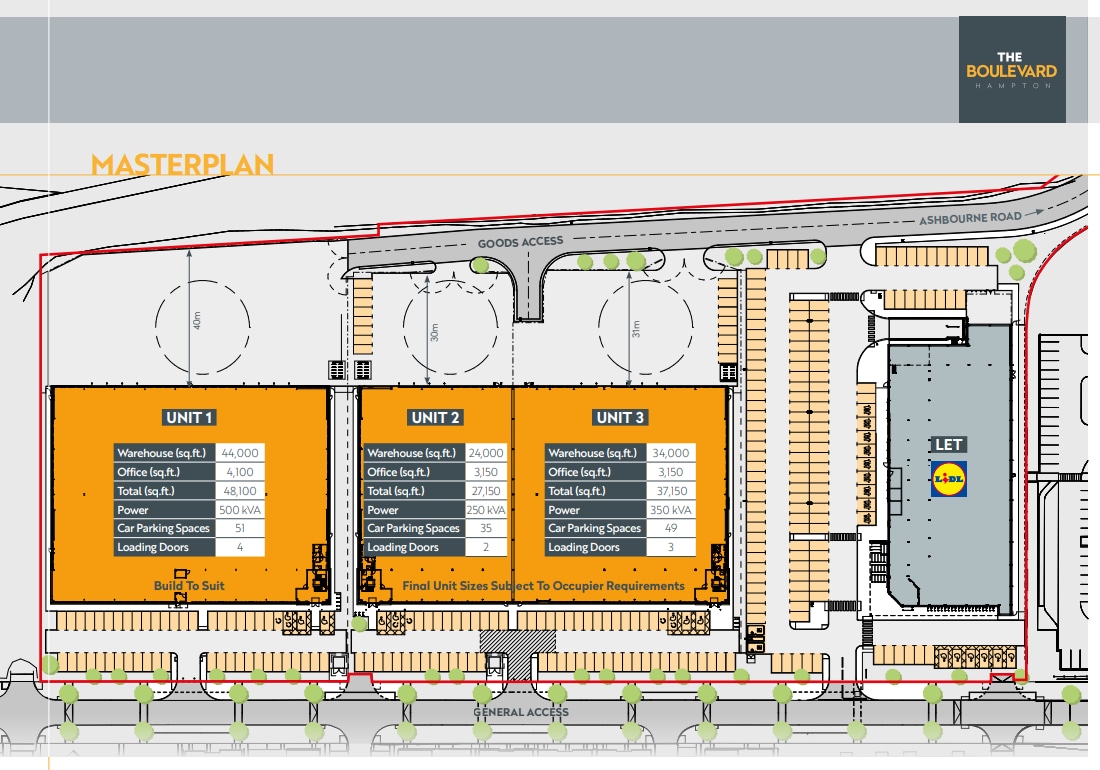 Hampton Av, Peterborough à louer Plan de site– Image 1 sur 3