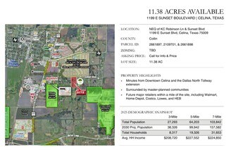 Plus de détails pour 1199 E Sunset Blvd, Celina, TX - Terrain à vendre