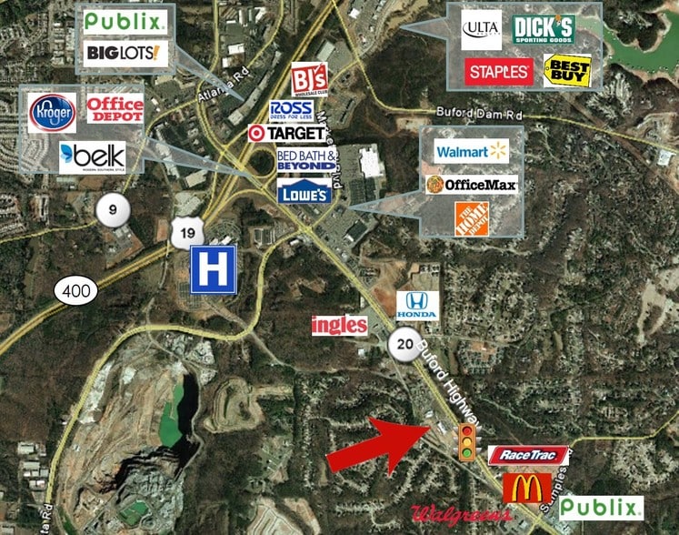 1370 Buford Hwy, Cumming, GA à louer - Aérien – Image 2 sur 3