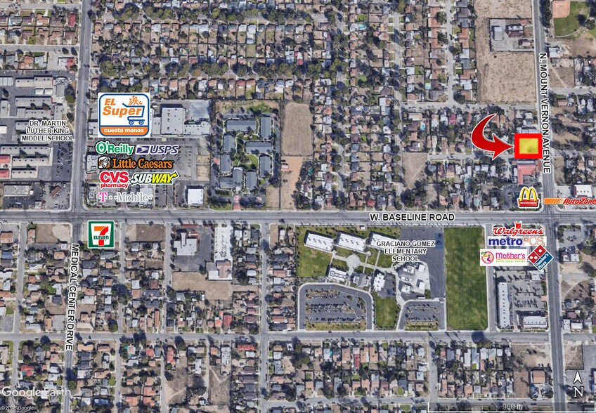 1268 N Mount Vernon Ave, San Bernardino, CA à vendre - Aérien – Image 2 sur 5