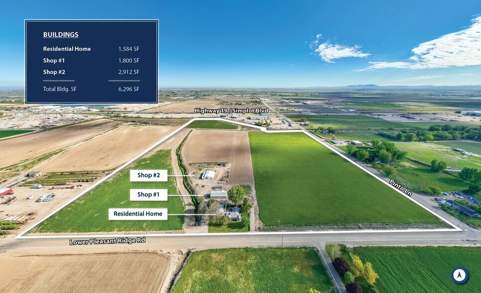 19372 Lower Pleasant Ridge Rd, Caldwell, ID à vendre - Aérien – Image 2 sur 7