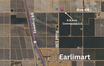 6402 Rd 136, Earlimart, CA - Vue aérienne vue de carte