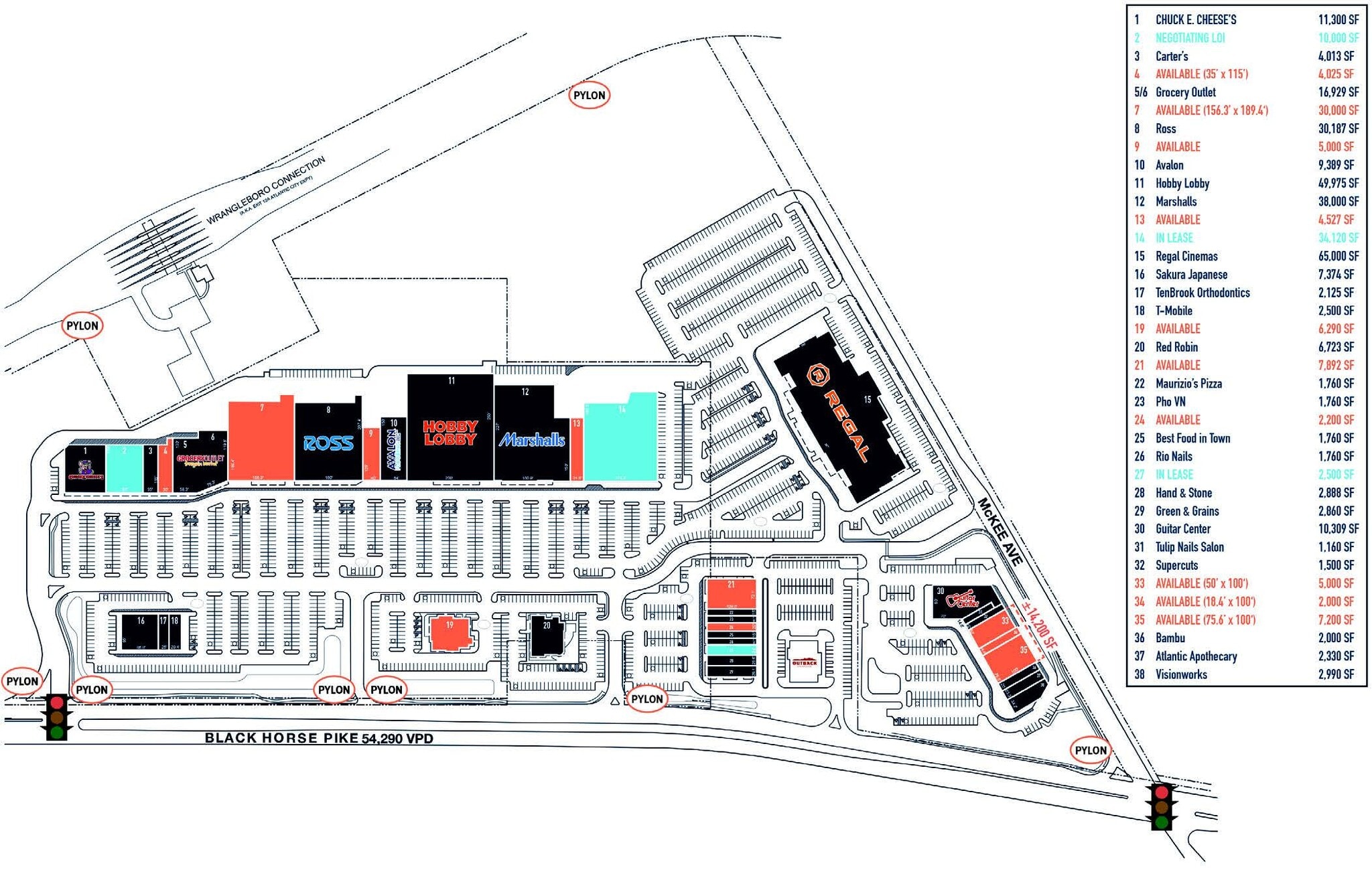 4351 Black Horse Pike, Mays Landing, NJ à louer Plan de site– Image 1 sur 1