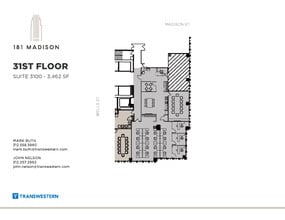 181 W Madison St, Chicago, IL à louer Plan d’étage– Image 2 sur 2
