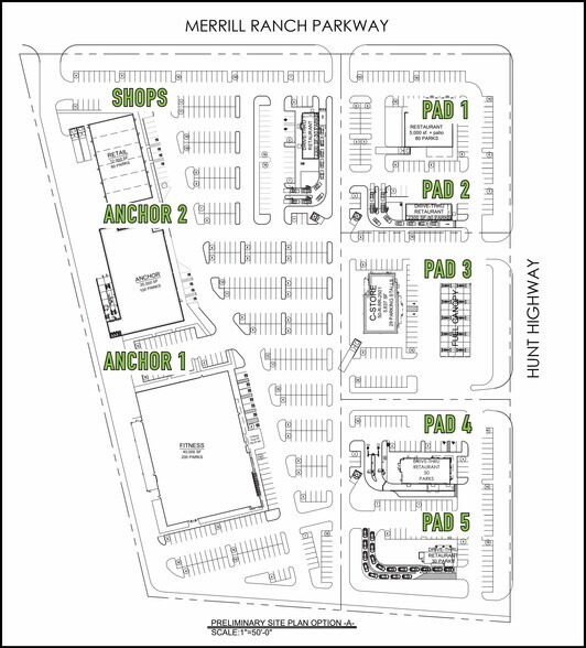 SWC Hunt Highway & Merrill Ranch Parkway, Florence, AZ à vendre - Plan de site – Image 3 sur 3