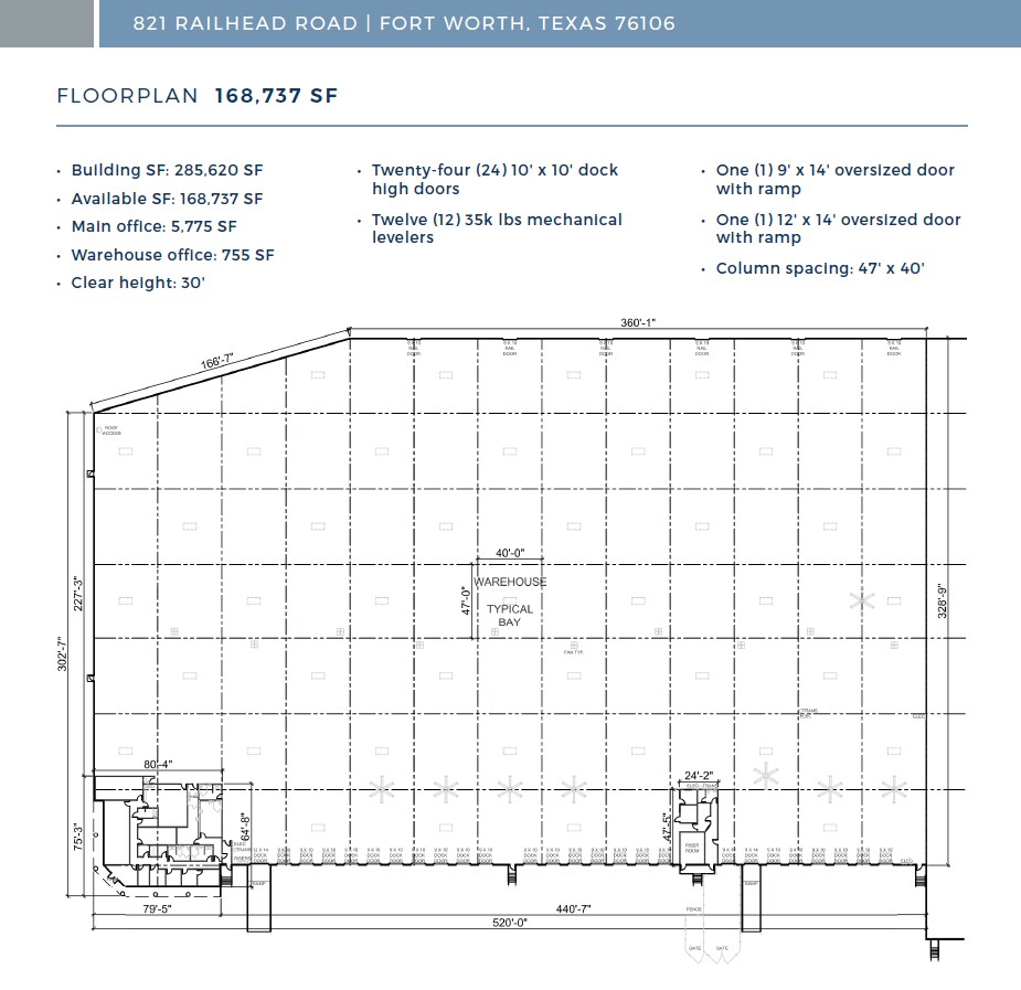 801-841 Railhead Rd, Fort Worth, TX à louer Plan d’étage– Image 1 sur 1
