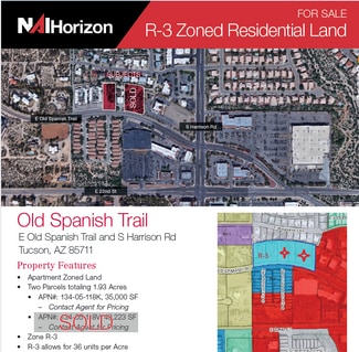 Plus de détails pour S Harrison Rd & E Old Spanish Trail, Tucson, AZ - Terrain à vendre