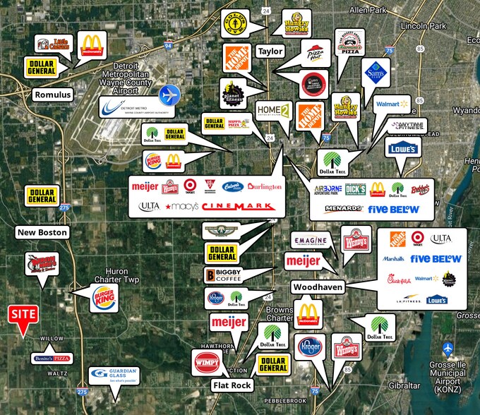 38615 Willow, New Boston, MI à vendre - Aérien – Image 3 sur 8