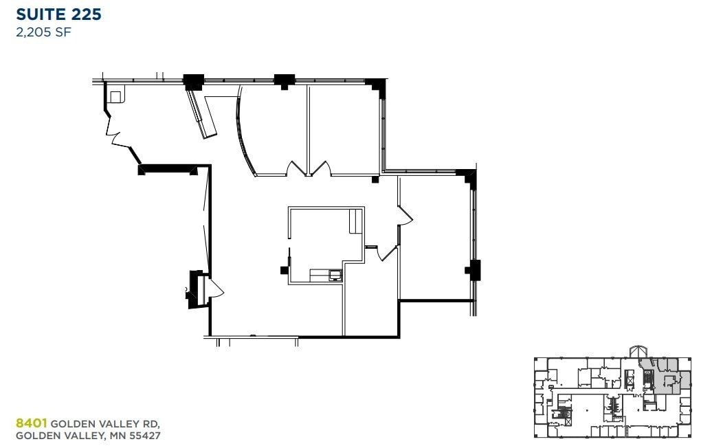 8401 Golden Valley Rd, Golden Valley, MN à louer Plan d’étage– Image 1 sur 3