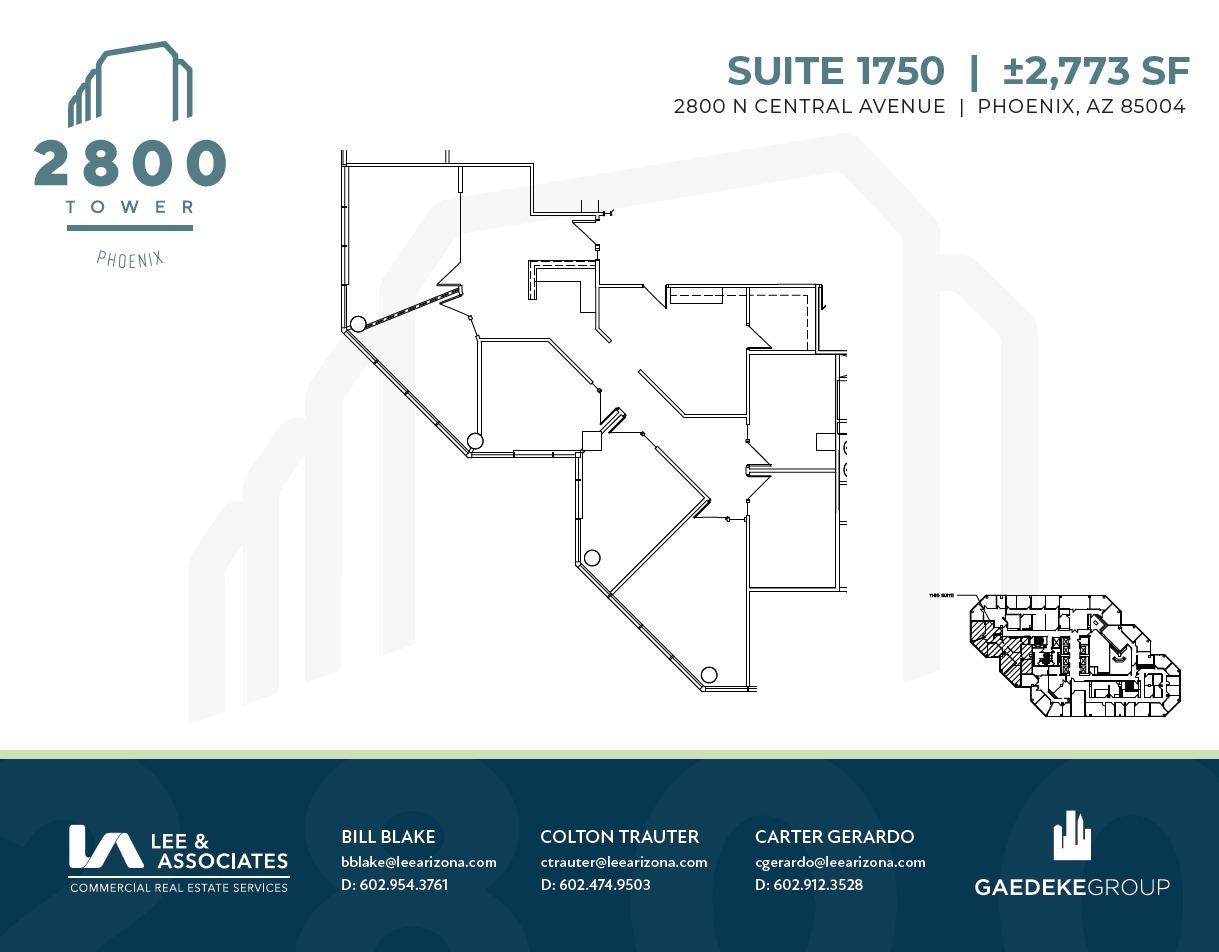 2800 N Central Ave, Phoenix, AZ à louer Plan d’étage– Image 1 sur 2