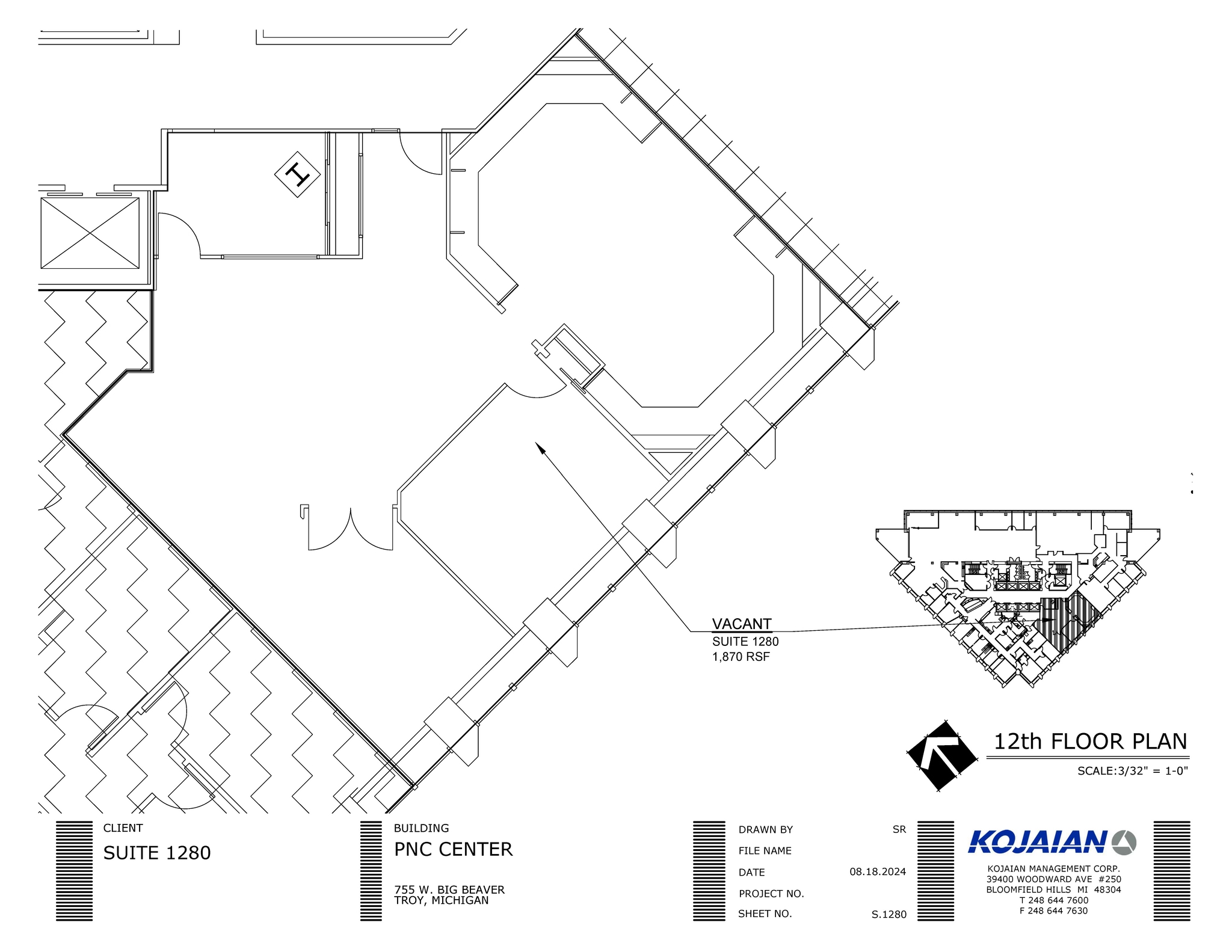 755 W Big Beaver Rd, Troy, MI à louer Plan d’étage– Image 1 sur 1