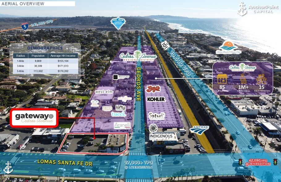 121-129 Lomas Santa Fe Dr, Solana Beach, CA à vendre - Photo de l’immeuble – Image 3 sur 5