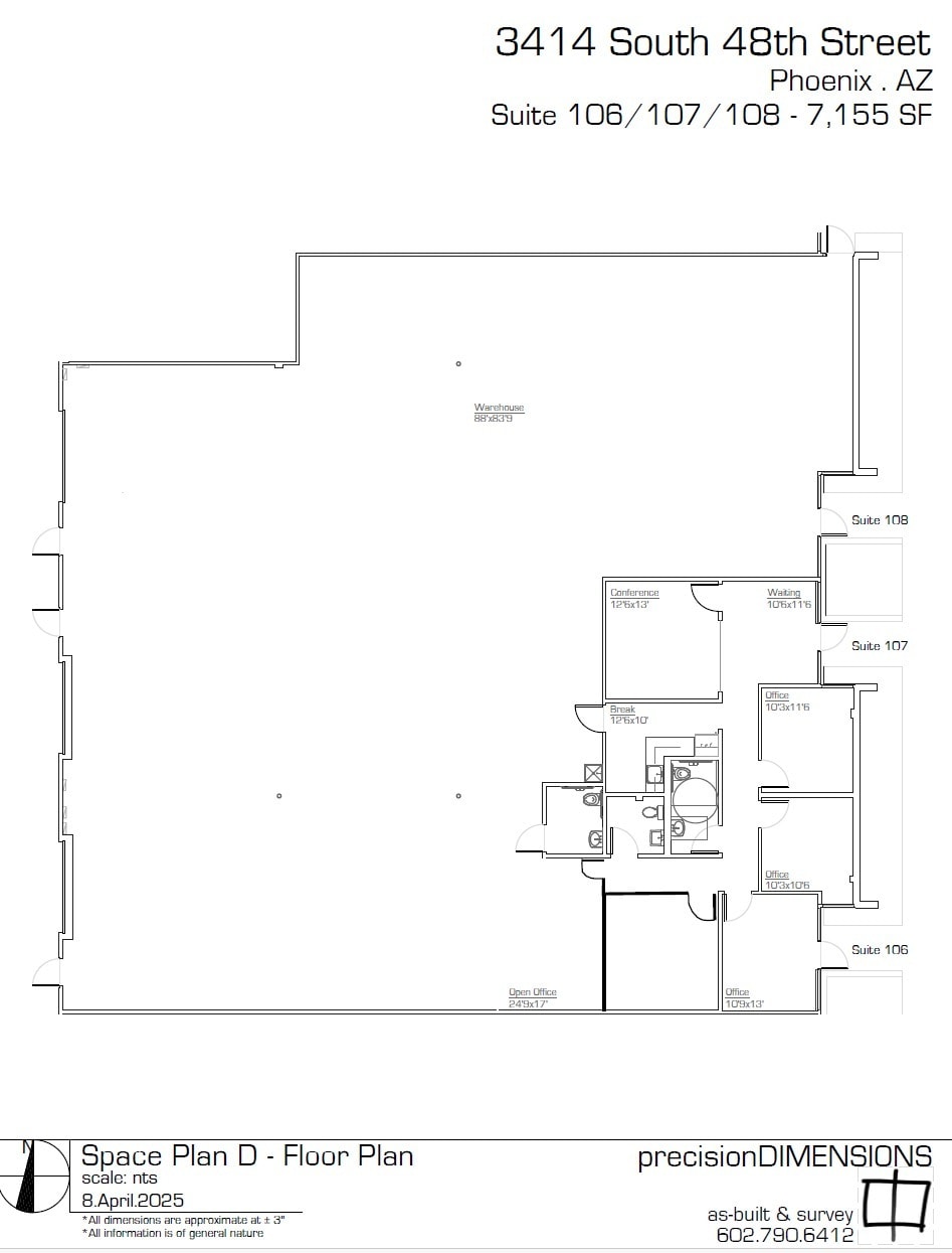3414 S 48th St, Phoenix, AZ à louer Plan d’étage– Image 1 sur 1