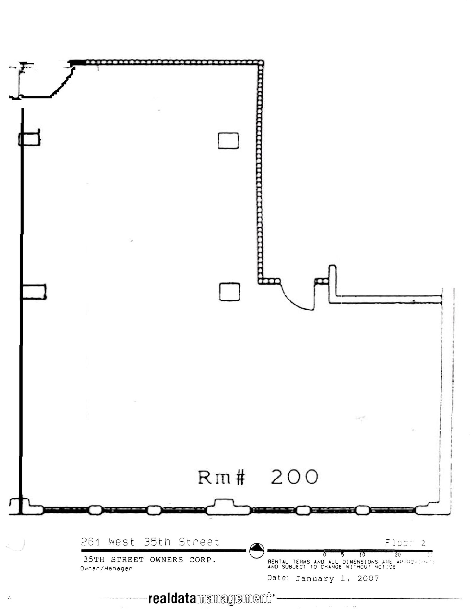 261 W 35th St, New York, NY à louer Plan d’étage– Image 1 sur 1