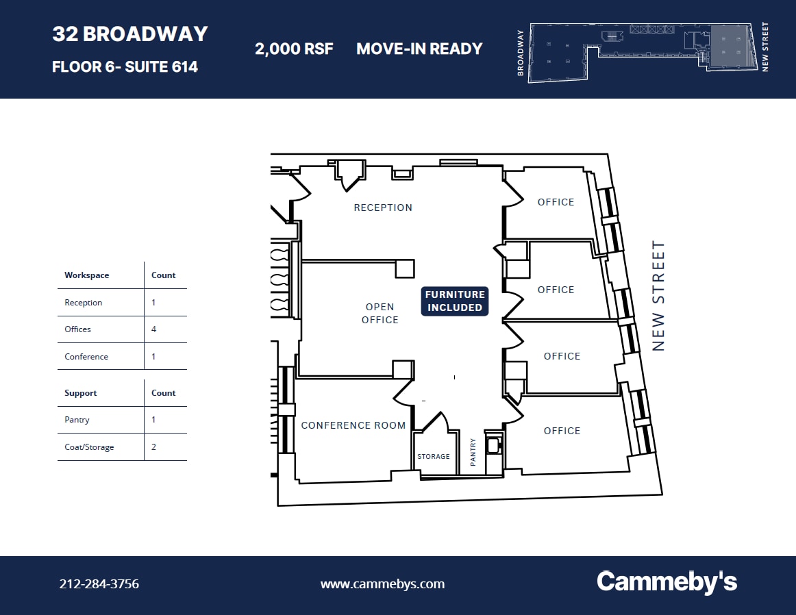 32 Broadway, New York, NY à louer Plan d’étage– Image 1 sur 1