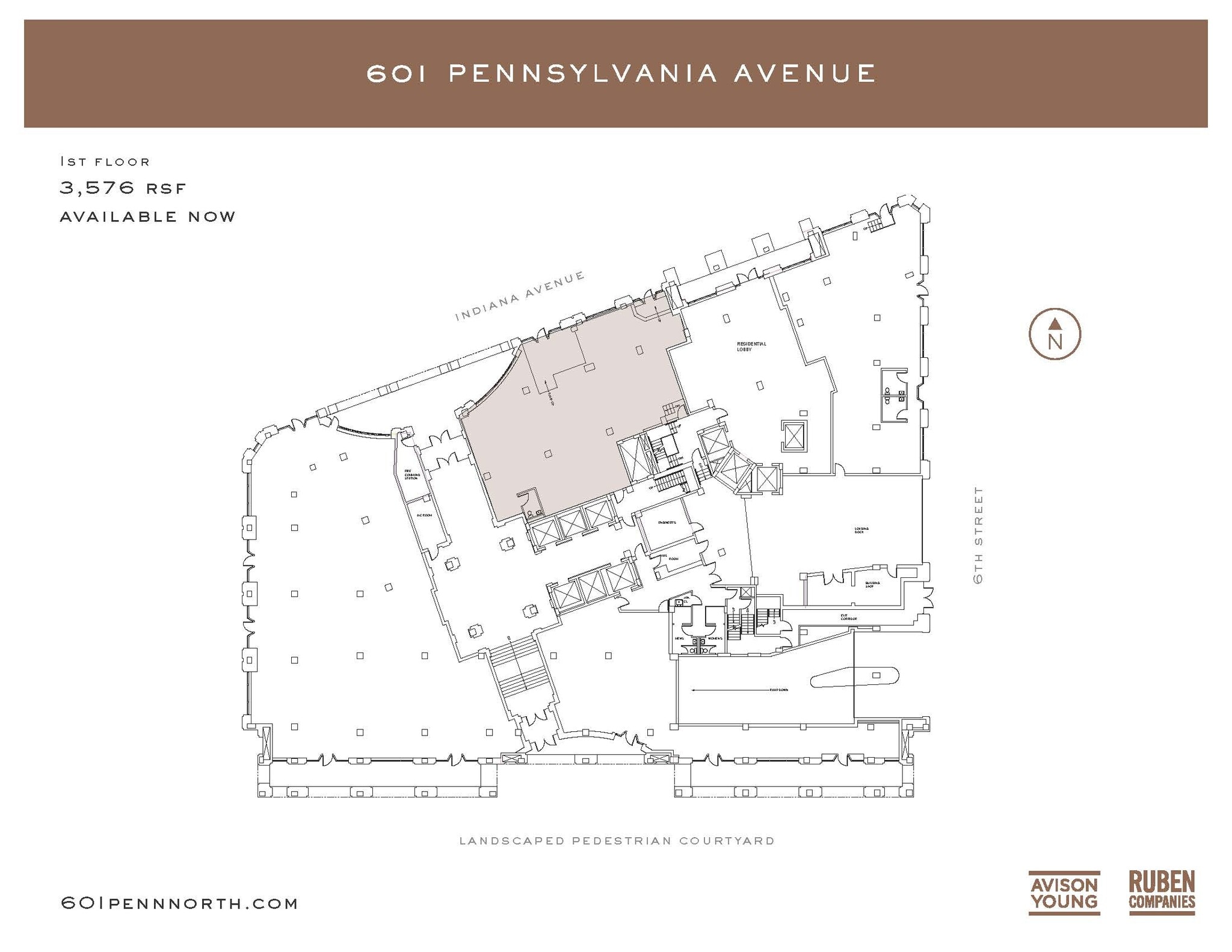 601 Pennsylvania Ave NW, Washington, DC à louer Plan d’étage– Image 1 sur 6