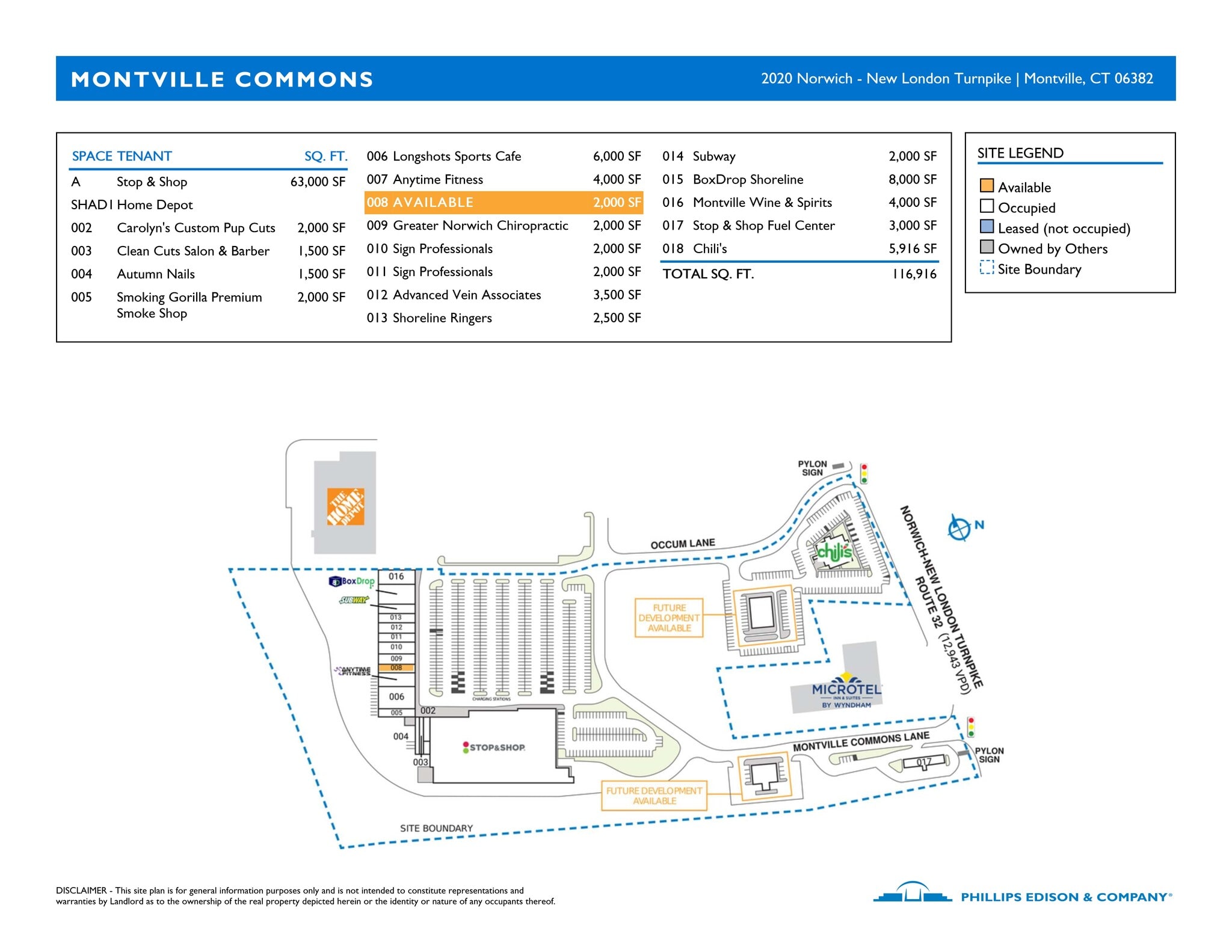 2020 Norwich New London Tpke, Montville, CT à louer Plan de site– Image 1 sur 1