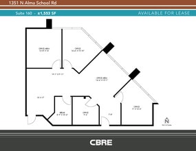 1351 N Alma School Rd, Chandler, AZ à louer Plan d’étage– Image 1 sur 1