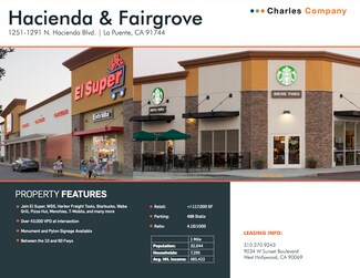 Plus de détails pour 1255-1313 N Hacienda Blvd, La Puente, CA - Local commercial à louer