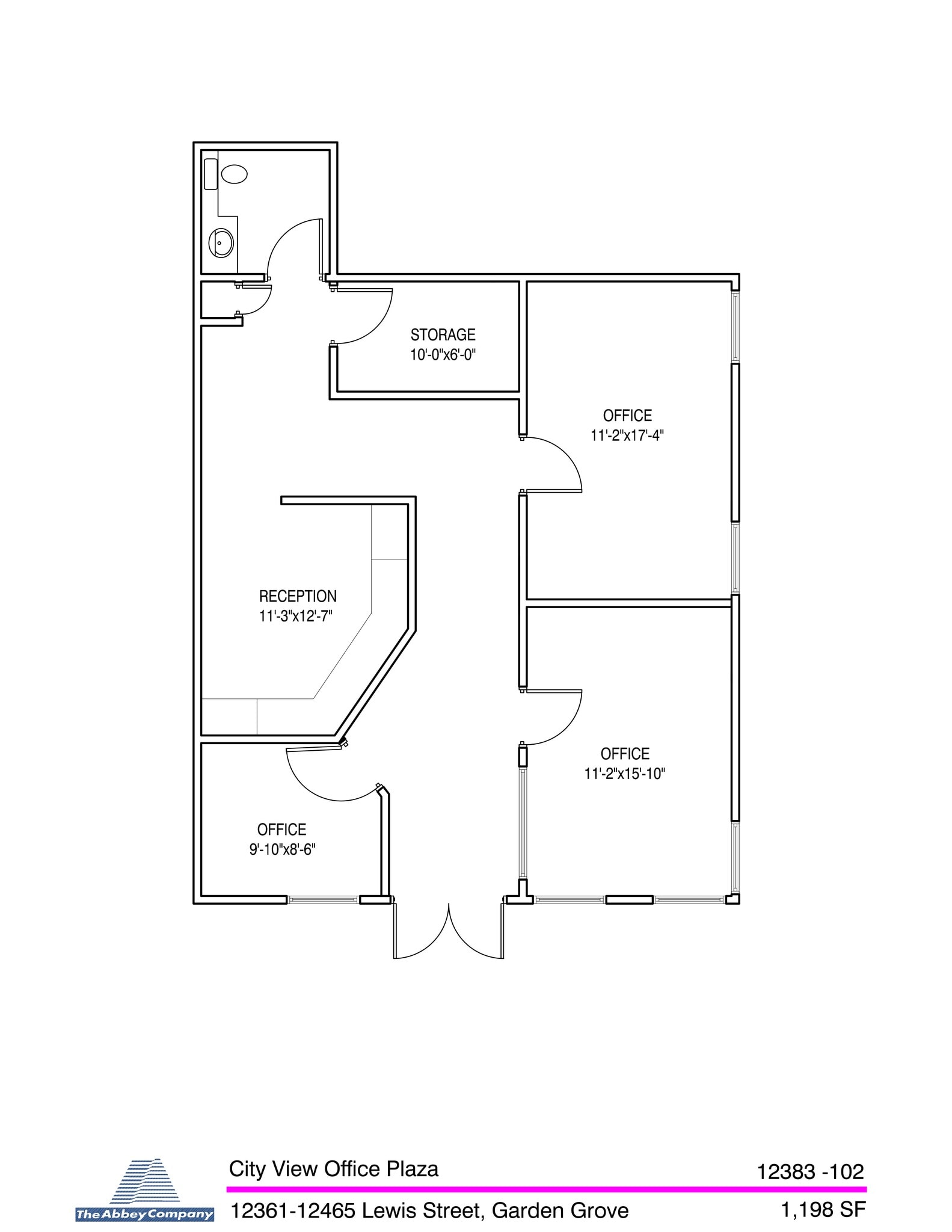 12361 Lewis St, Garden Grove, CA à louer Plan de site– Image 1 sur 1