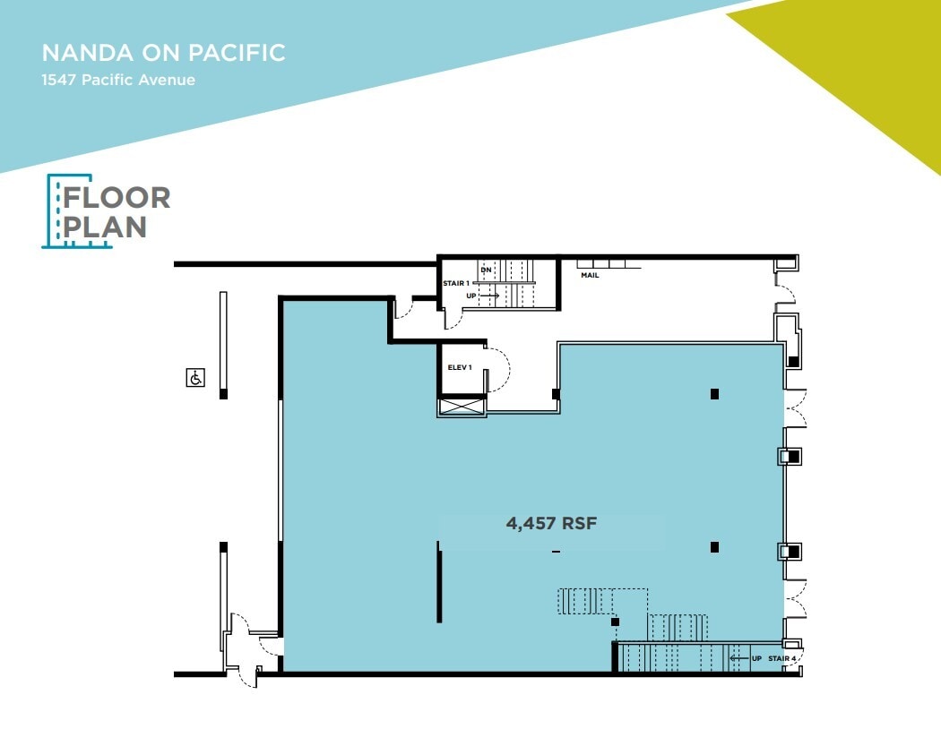 1547 Pacific Ave, Santa Cruz, CA à louer Plan d’étage– Image 1 sur 2