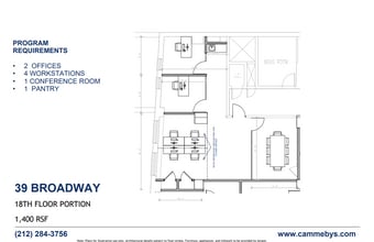 39 Broadway, New York, NY à louer Plan d’étage– Image 1 sur 1