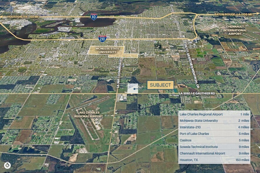 1000 E Gauthier Rd, Lake Charles, LA à louer - Aérien – Image 3 sur 4