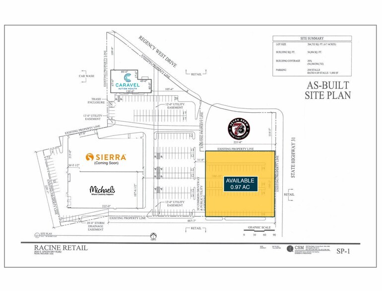 South Green Bay Rd, Racine, WI à louer - Plan de site – Image 1 sur 1