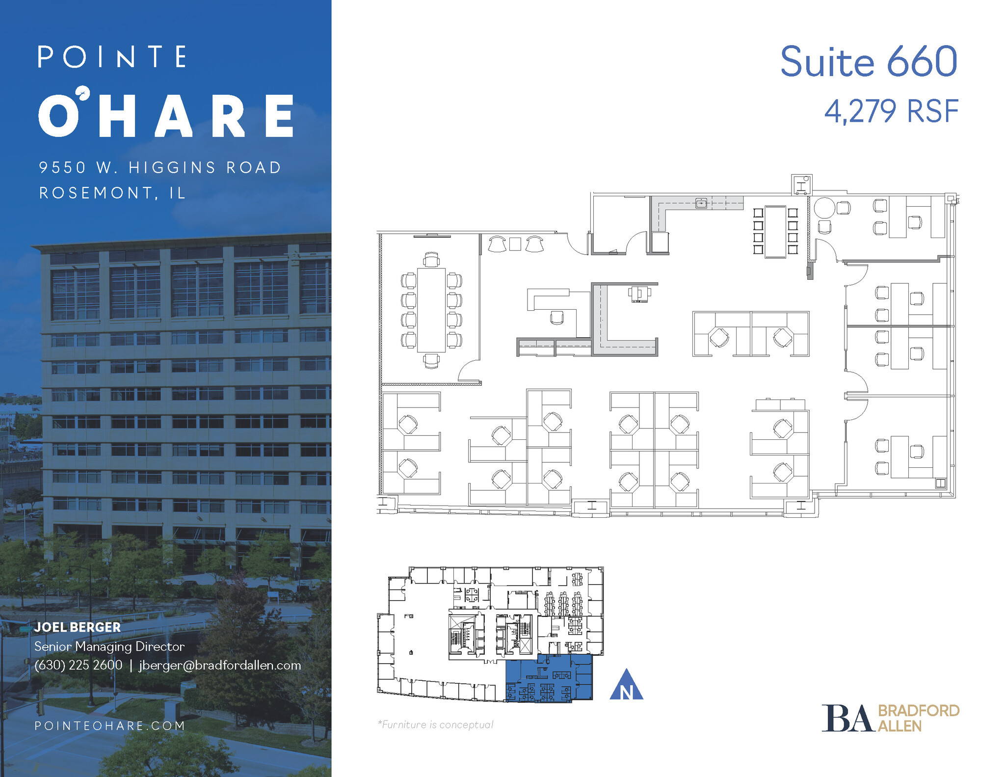 9550 W Higgins Rd, Rosemont, IL à louer Plan d’étage– Image 1 sur 1