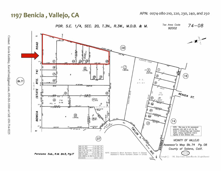 1197 Benicia Rd, Vallejo, CA à vendre - Plan cadastral – Image 2 sur 4