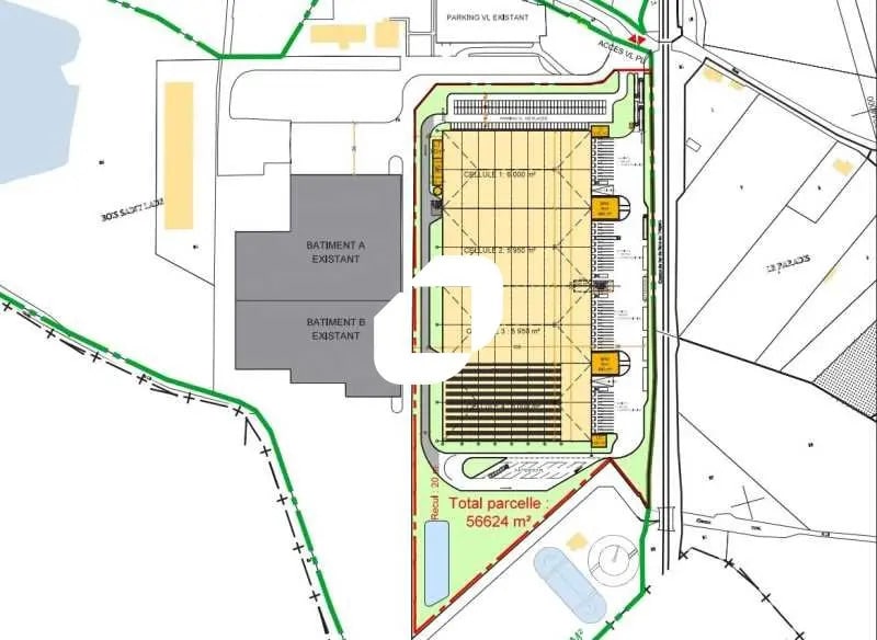 Industriel/Logistique dans Warluis à louer - Plan d’étage – Image 3 sur 3