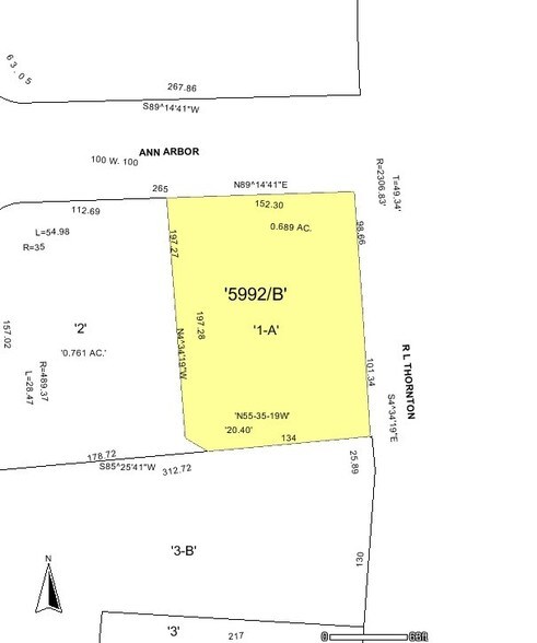 102 W Ann Arbor Ave, Dallas, TX à louer - Plan cadastral – Image 2 sur 6