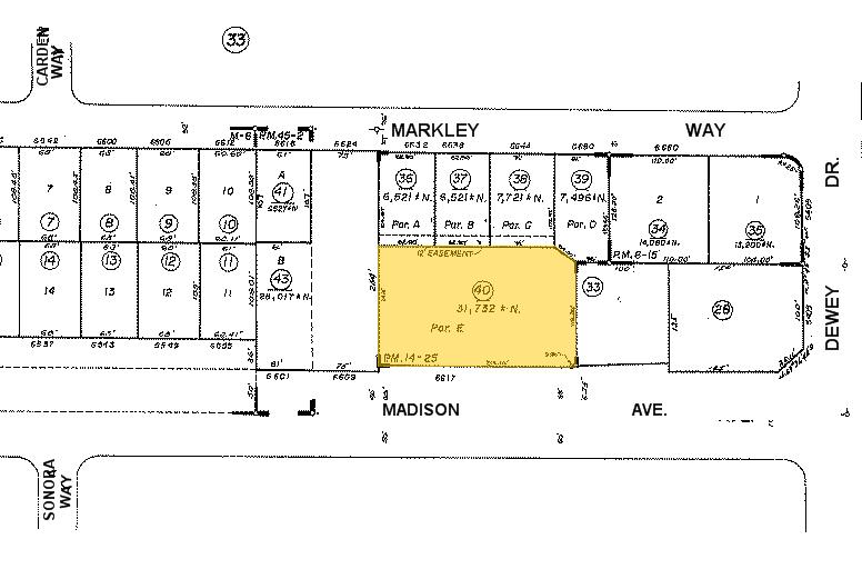 6617 Madison Ave, Carmichael, CA à louer - Plan cadastral – Image 2 sur 2