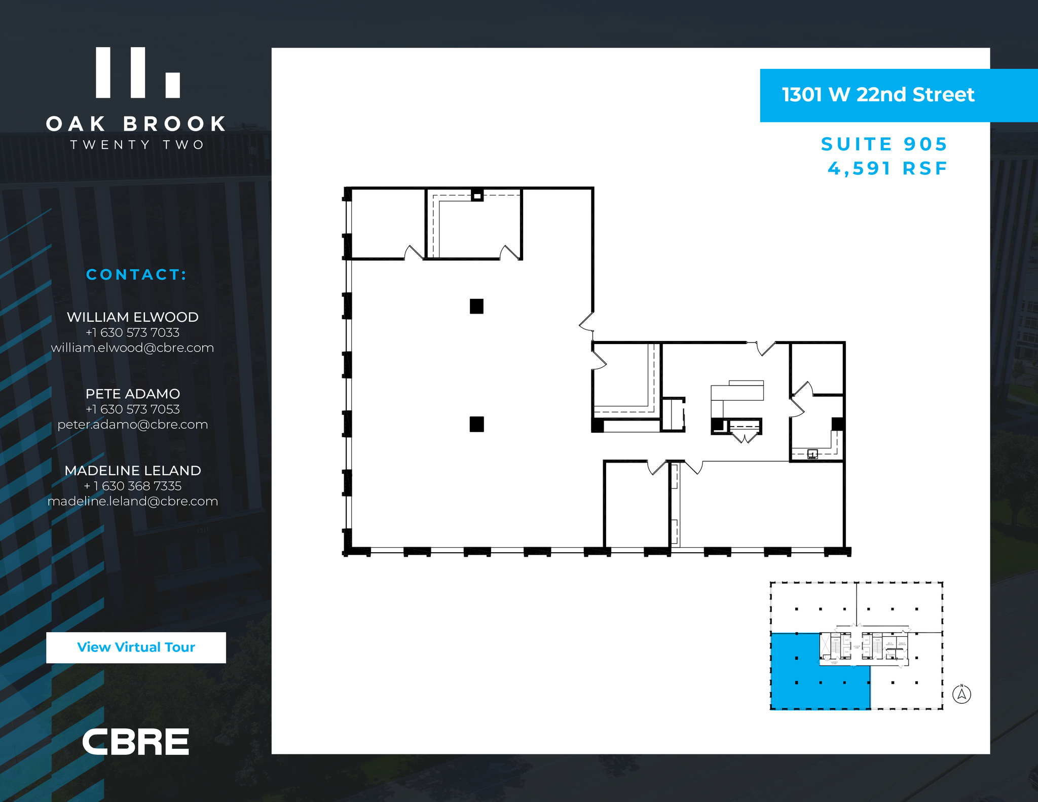 1301 W 22nd St, Oak Brook, IL à louer Plan d’étage– Image 1 sur 1