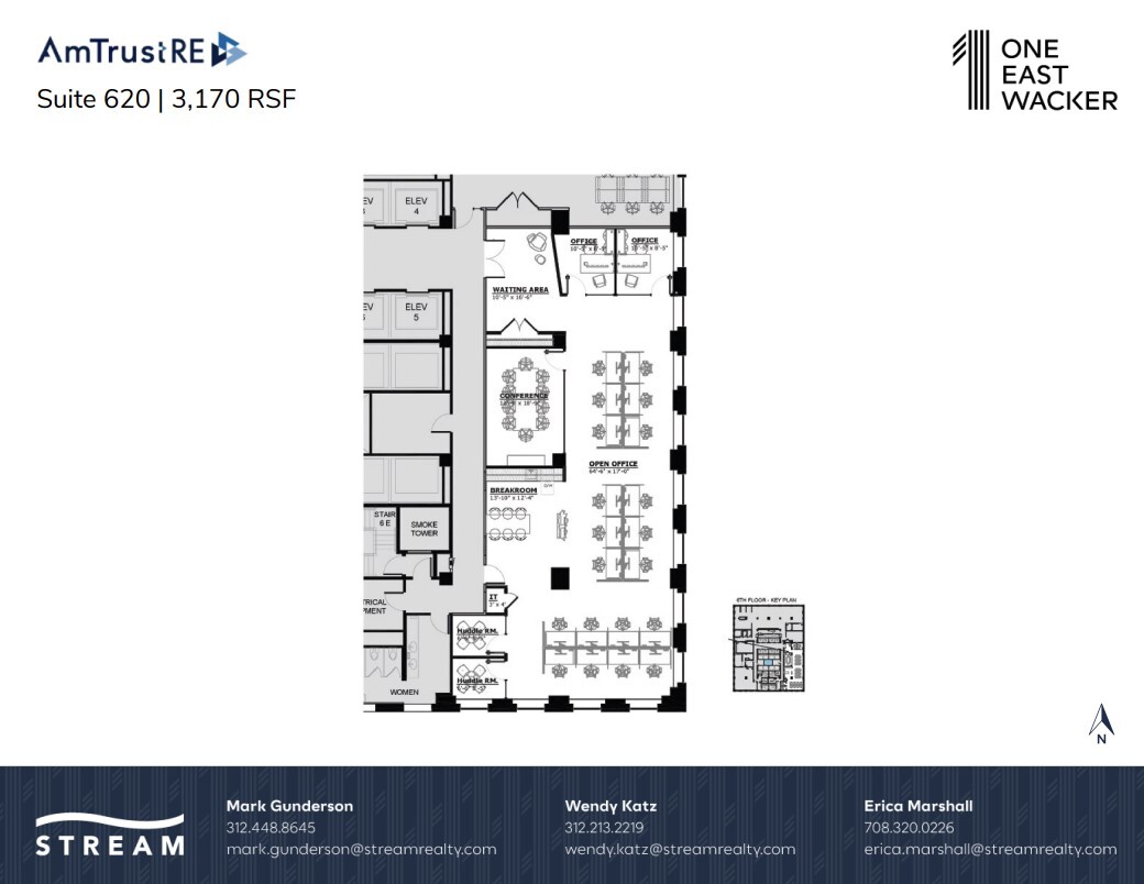 1 E Wacker Dr, Chicago, IL à louer Plan d’étage– Image 1 sur 1