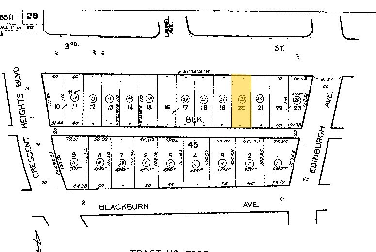 8012-8014 W 3rd St, Los Angeles, CA à louer - Plan cadastral – Image 3 sur 3