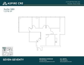 770 S Post Oak Ln, Houston, TX à louer Plan d’étage– Image 1 sur 3