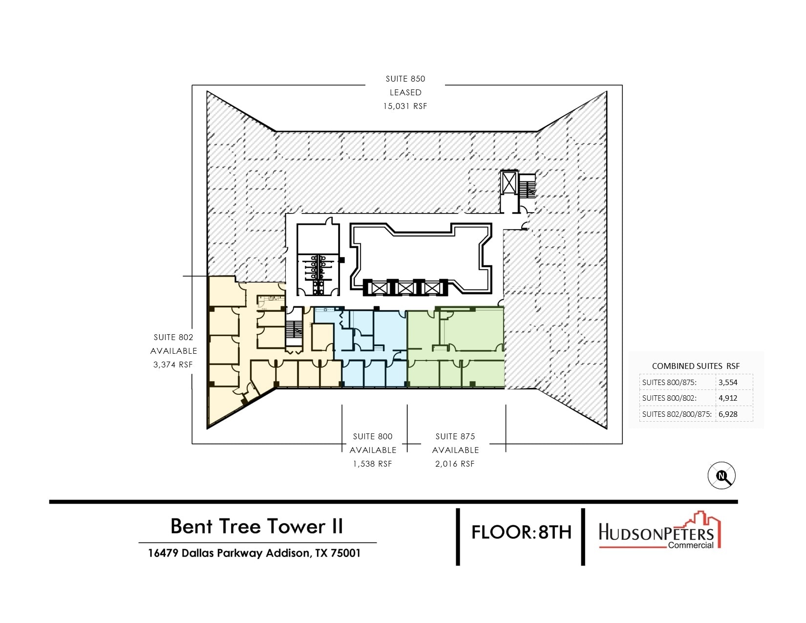 16479 Dallas Pky, Addison, TX à louer Plan d’étage– Image 1 sur 2