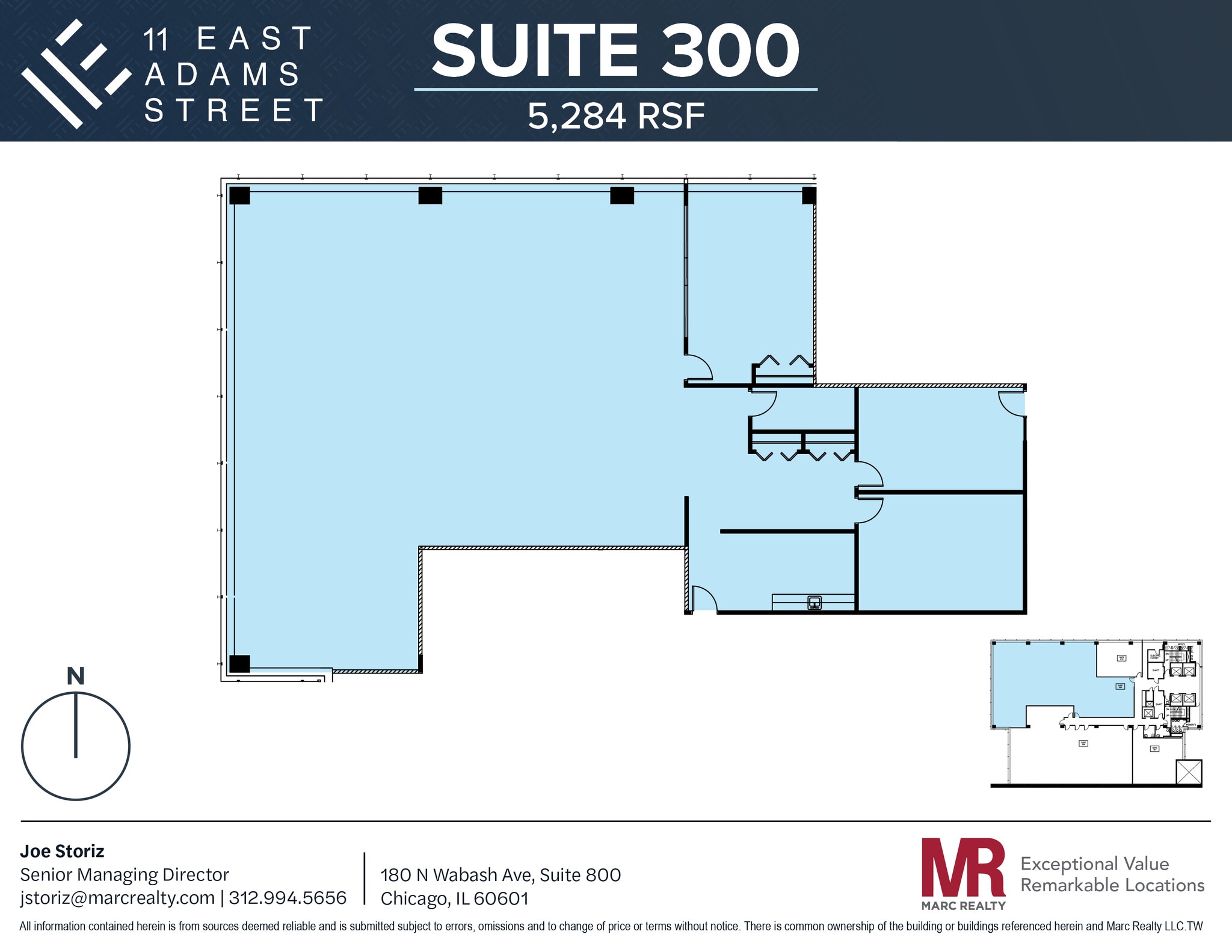 11 E Adams St, Chicago, IL à louer Plan d’étage– Image 1 sur 10