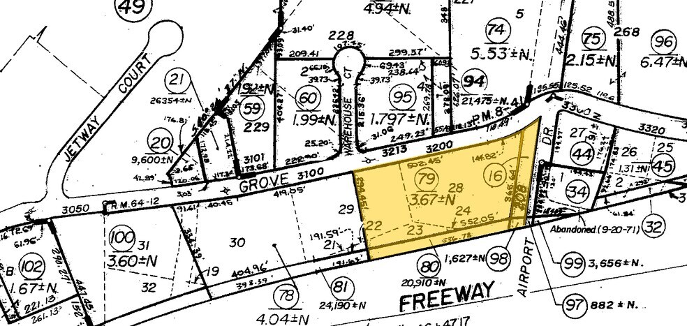 3200-3298 Orange Grove Ave, North Highlands, CA à louer - Plan cadastral – Image 3 sur 7