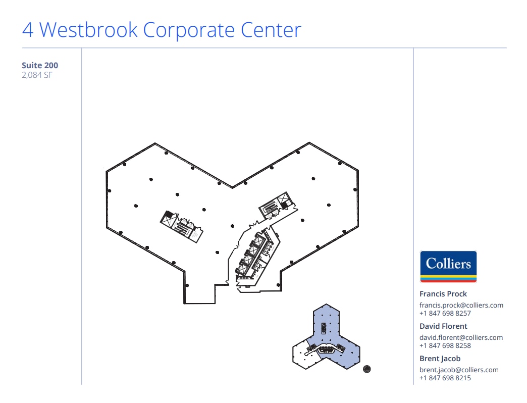 4 Westbrook Corporate Ctr, Westchester, IL à louer Plan d’étage– Image 1 sur 1