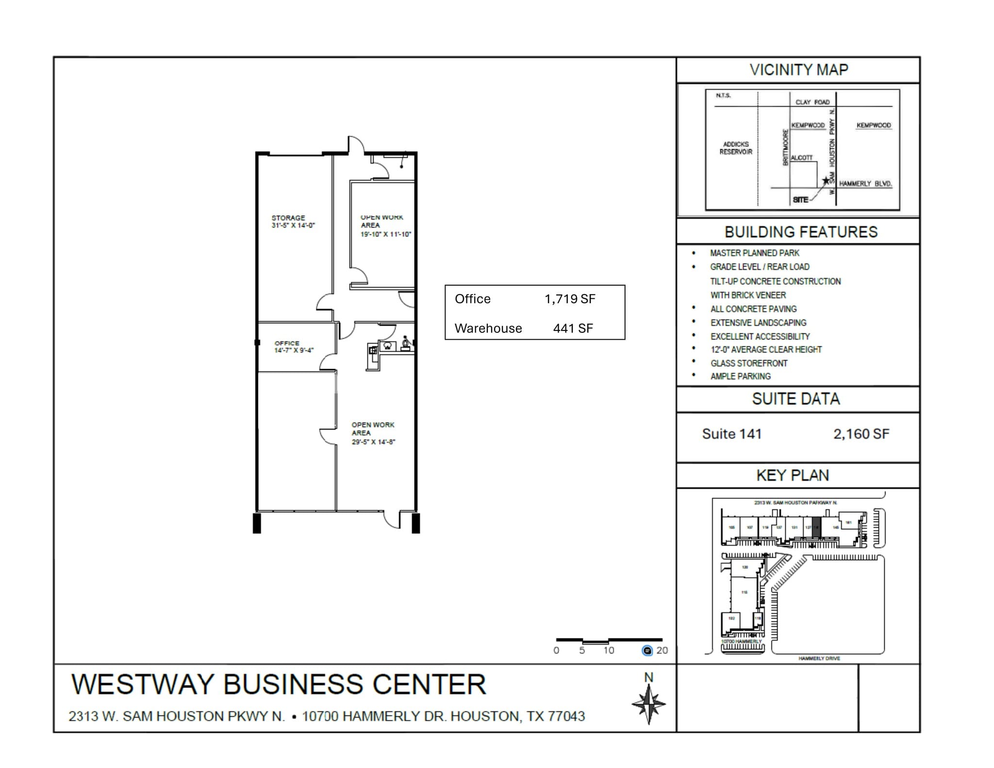 2313 W Sam Houston Pky N, Houston, TX à louer Plan de site– Image 1 sur 1