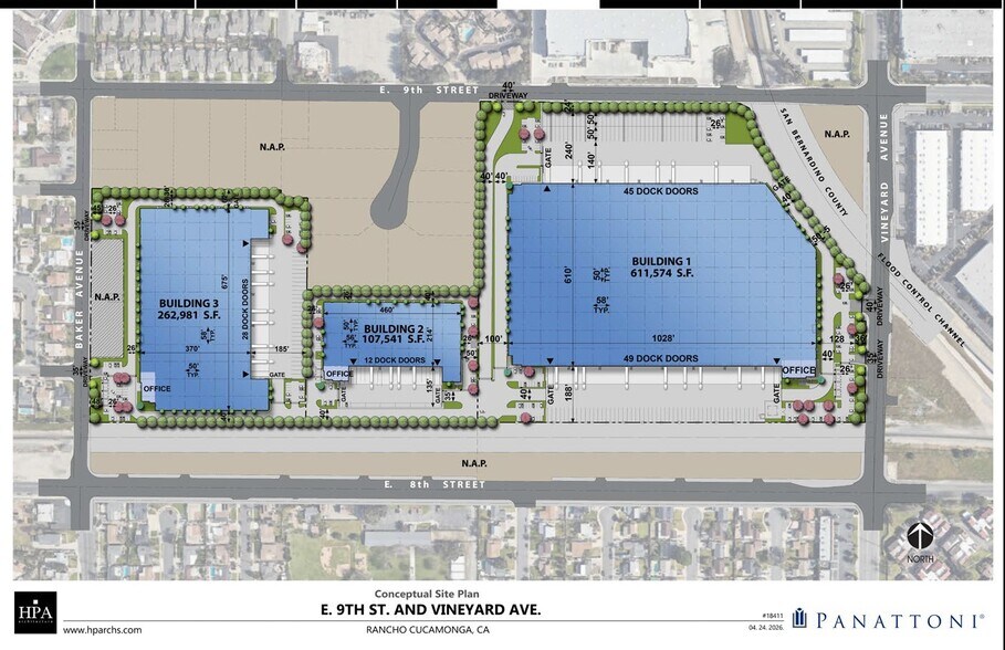 9th St & Vineyard Ave, Rancho Cucamonga, CA à louer - Plan de site – Image 3 sur 6
